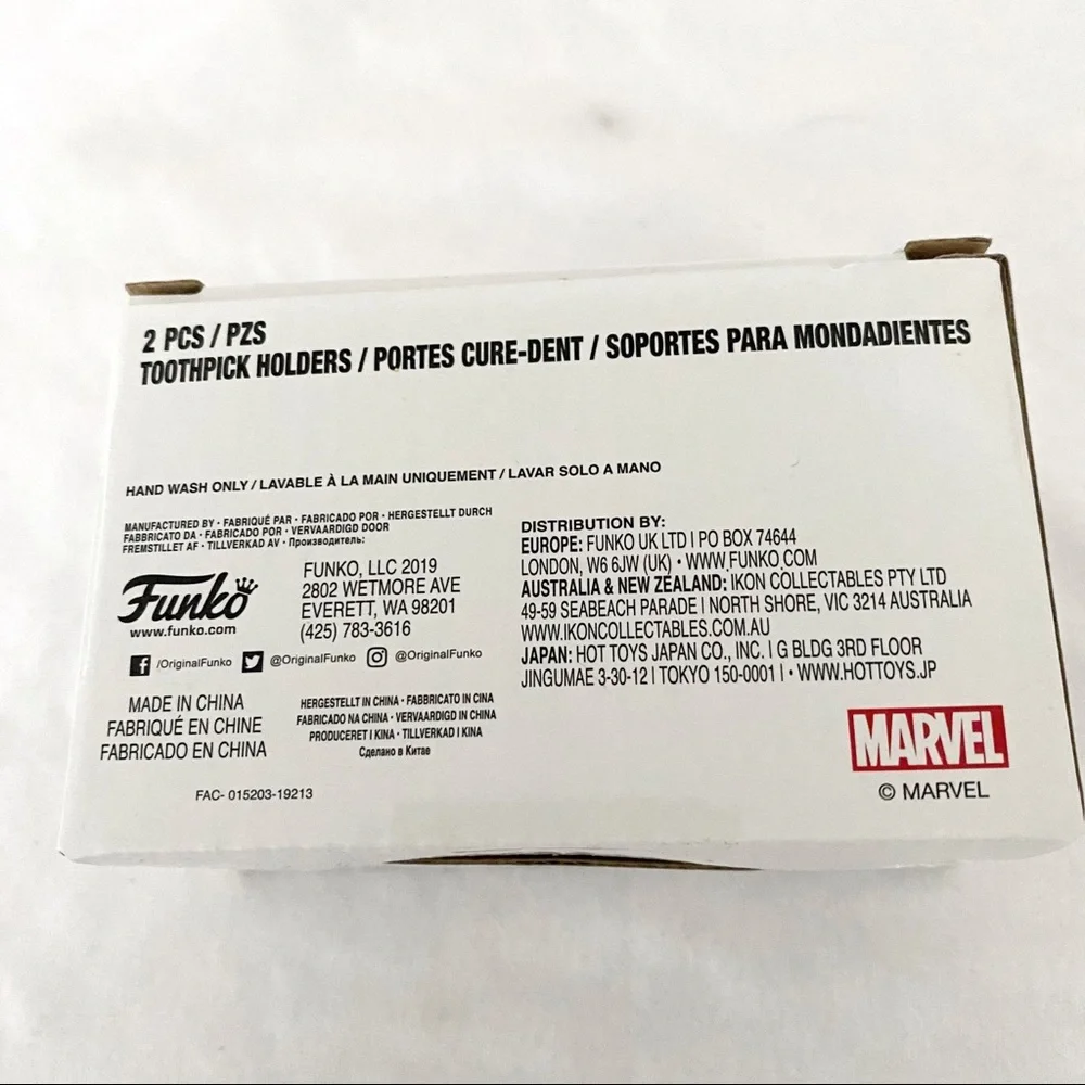 MARVEL NEW set of 2 collector toothpick/shot glass
